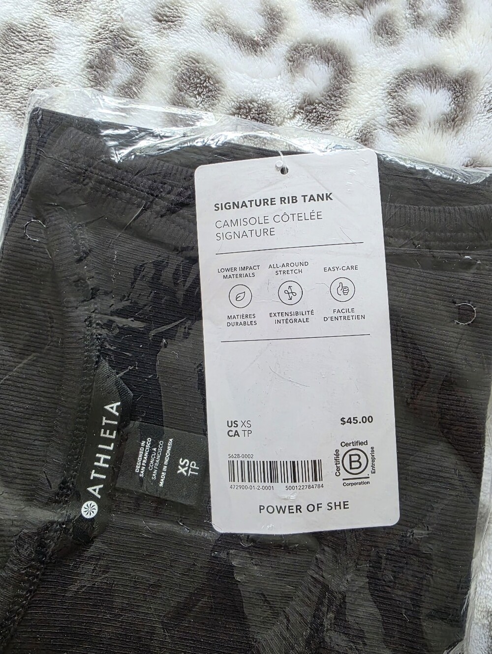 NWT Athleta Signature Rib Tank, XS - Picture 6 of 7